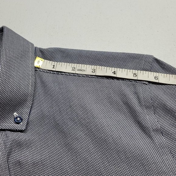 J Hilburn Men's JDesich Button Down Long Sleeve Shirt Navy Check (JADII) Custom - Picture 14 of 16
